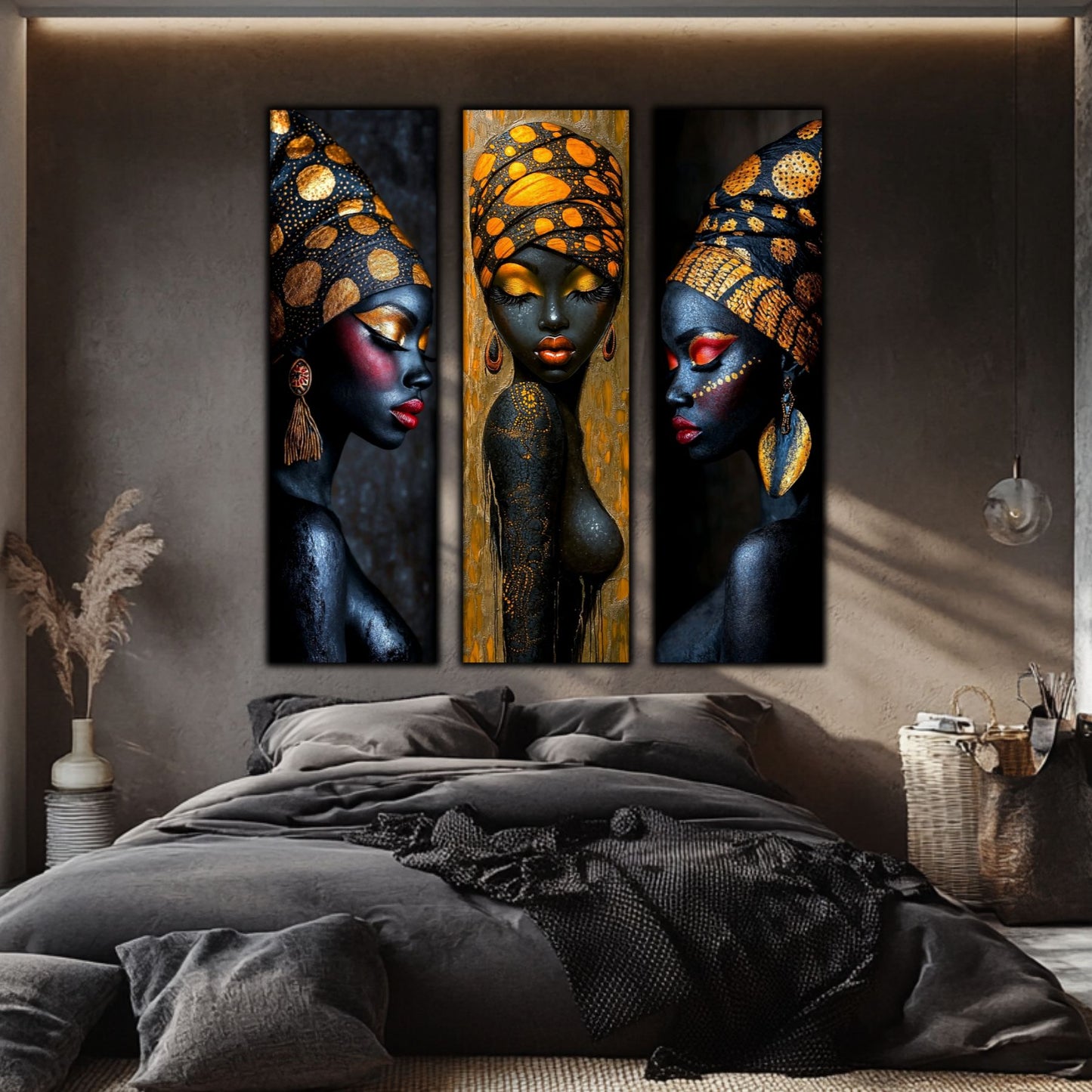 Set Modern de 3 Tablouri pe Sticla Securizata - Decor Elegant pt Living