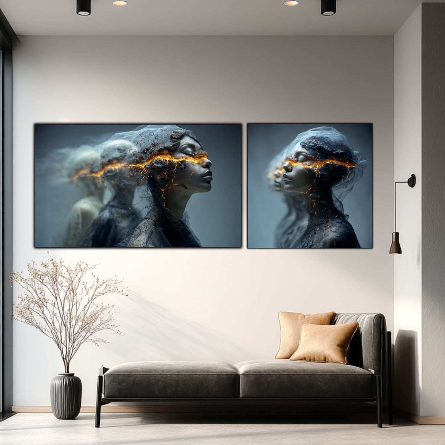 Set 2 Tablouri Decorative Premium - „Fractured Dream” - No15