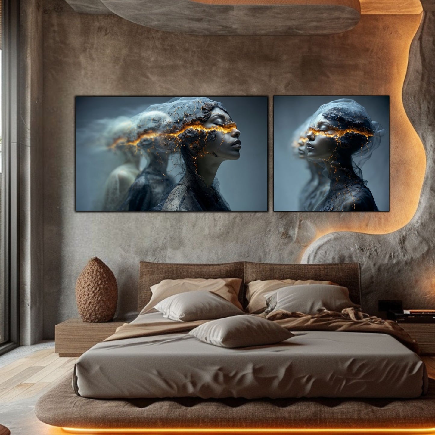 Set 2 Tablouri Decorative Premium - „Fractured Dream” - No15
