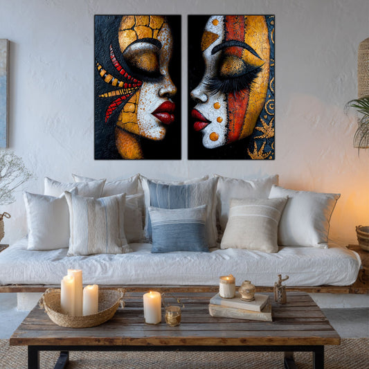 Set Tablouri Elegante de Perete – Arta Moderna pentru Living sau Dormitor – Sticla Securizata – Colectia Ancestral - No01