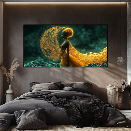 tablou dormitor modern Gând Efemer – mockup dormitor interior modern