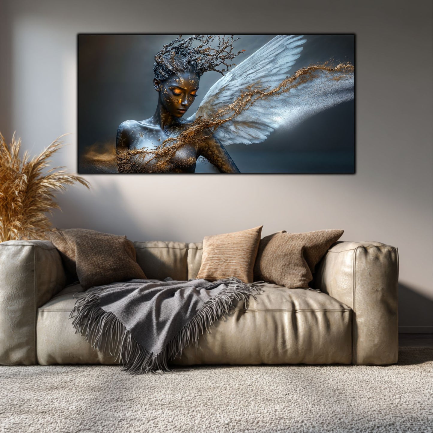 Tablou Sufragerie „Scufundare Eterică” – Artă Minimalistă pe Sticlă