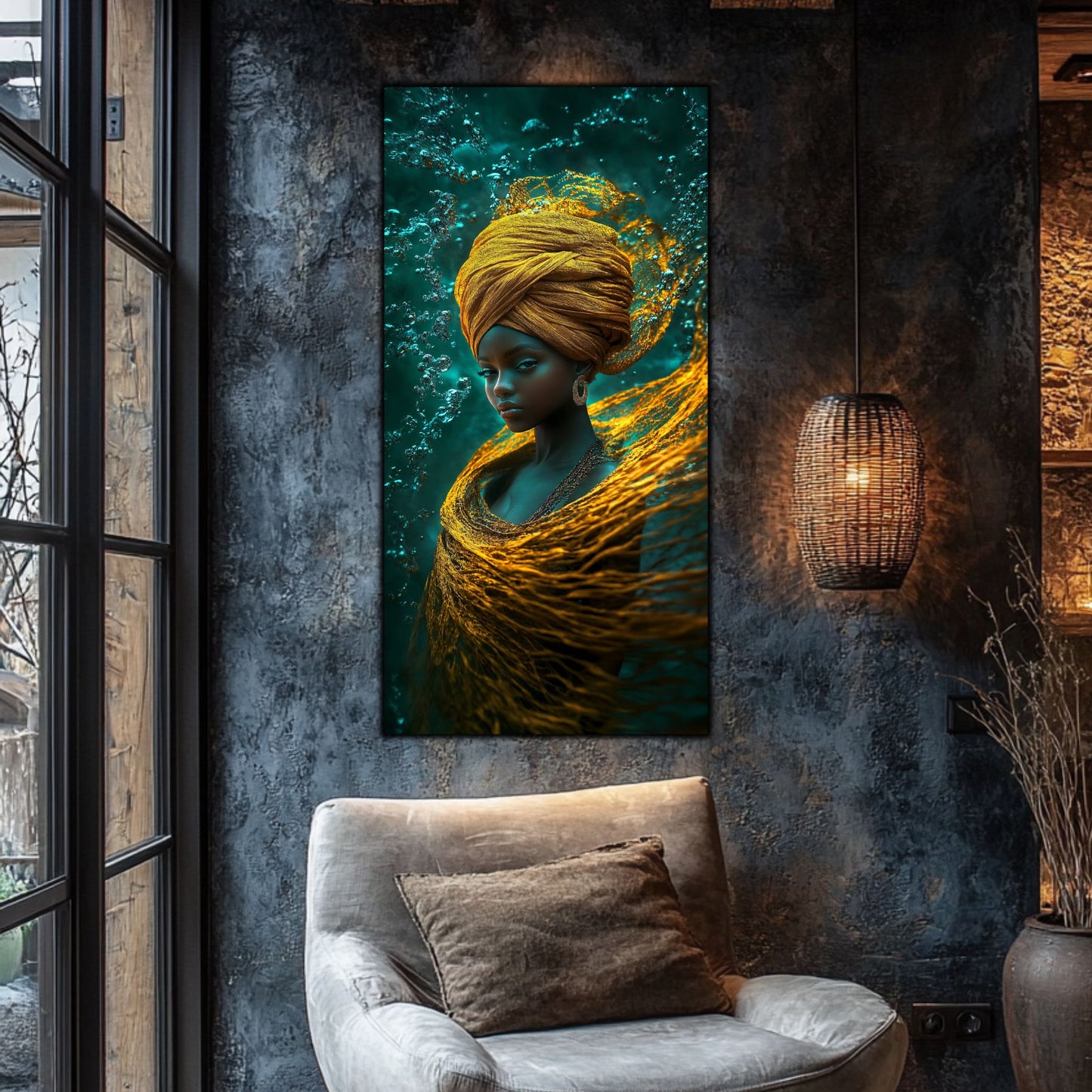 Tablou Sticla Refugiul Abisal: Portretul Linistii Divine sub Ape | Editie Unicat