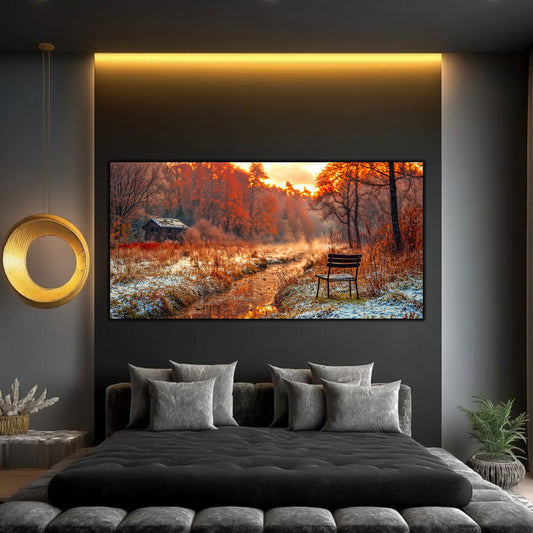 Tablou pe Sticlă Răsărit în Clarobscur | Ediție Unicat | Art-Zen Premium