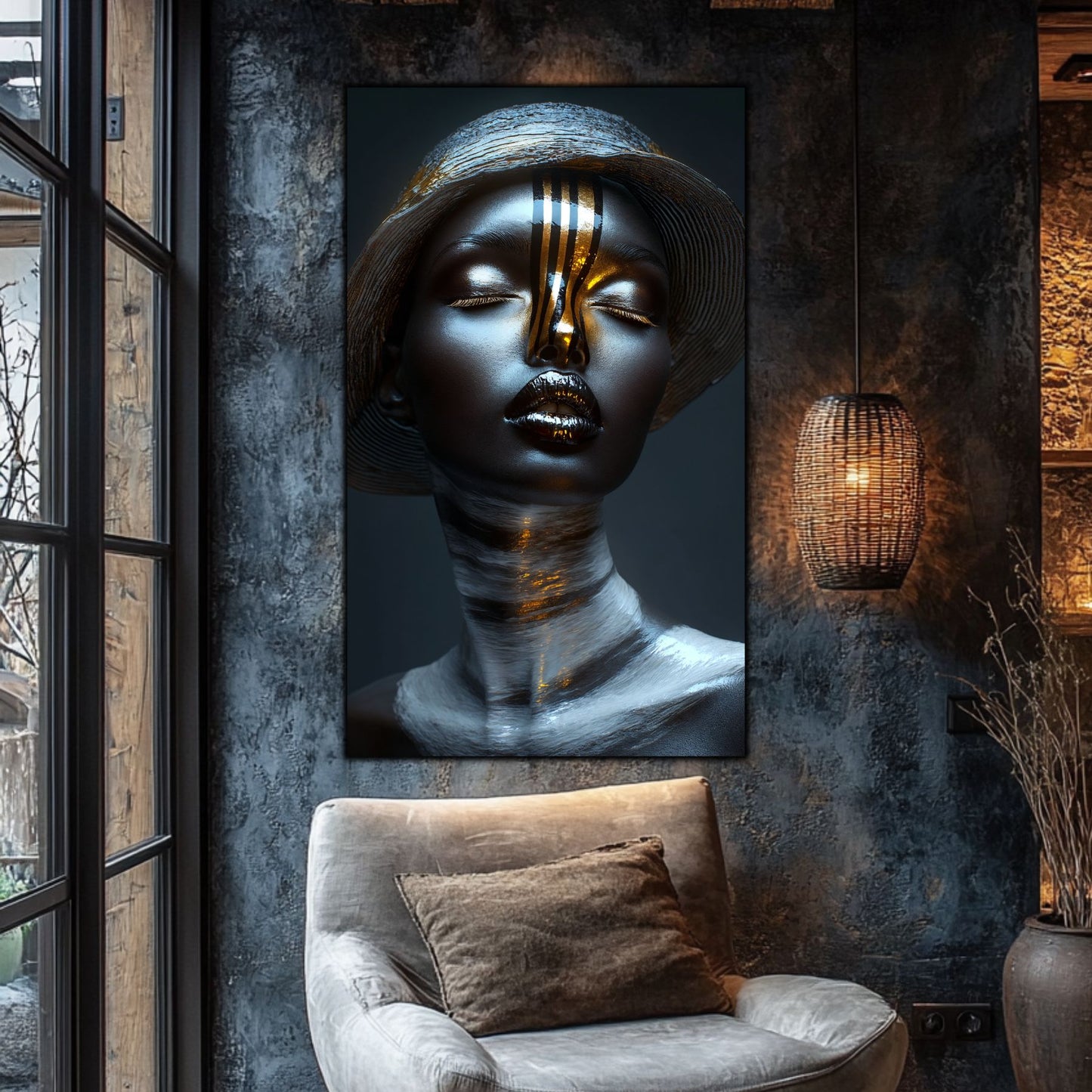 Tablou pe Sticlă Ecou de Cristal: Tăcerea Aurului Vechi | Ediție Unicat | Art-Zen Premium
