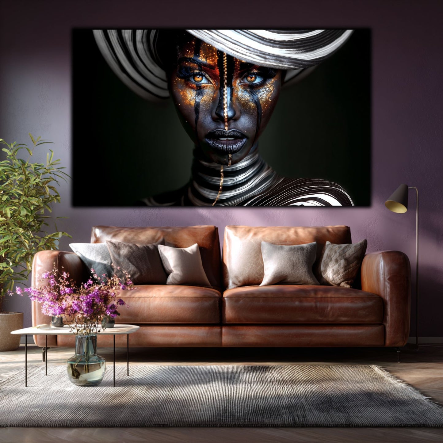 Tablou Living de Lux „Atingerea Divină" – Sticlă Securizată