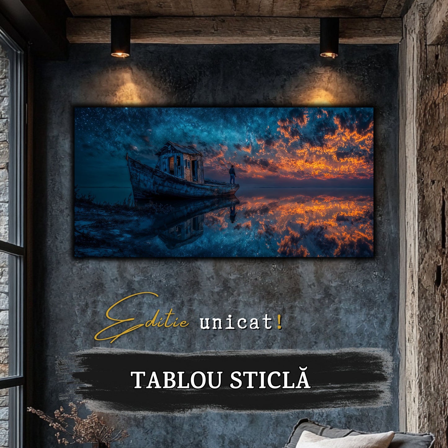 Night and Soul - Tablou Living - Sticla Securizata - no04