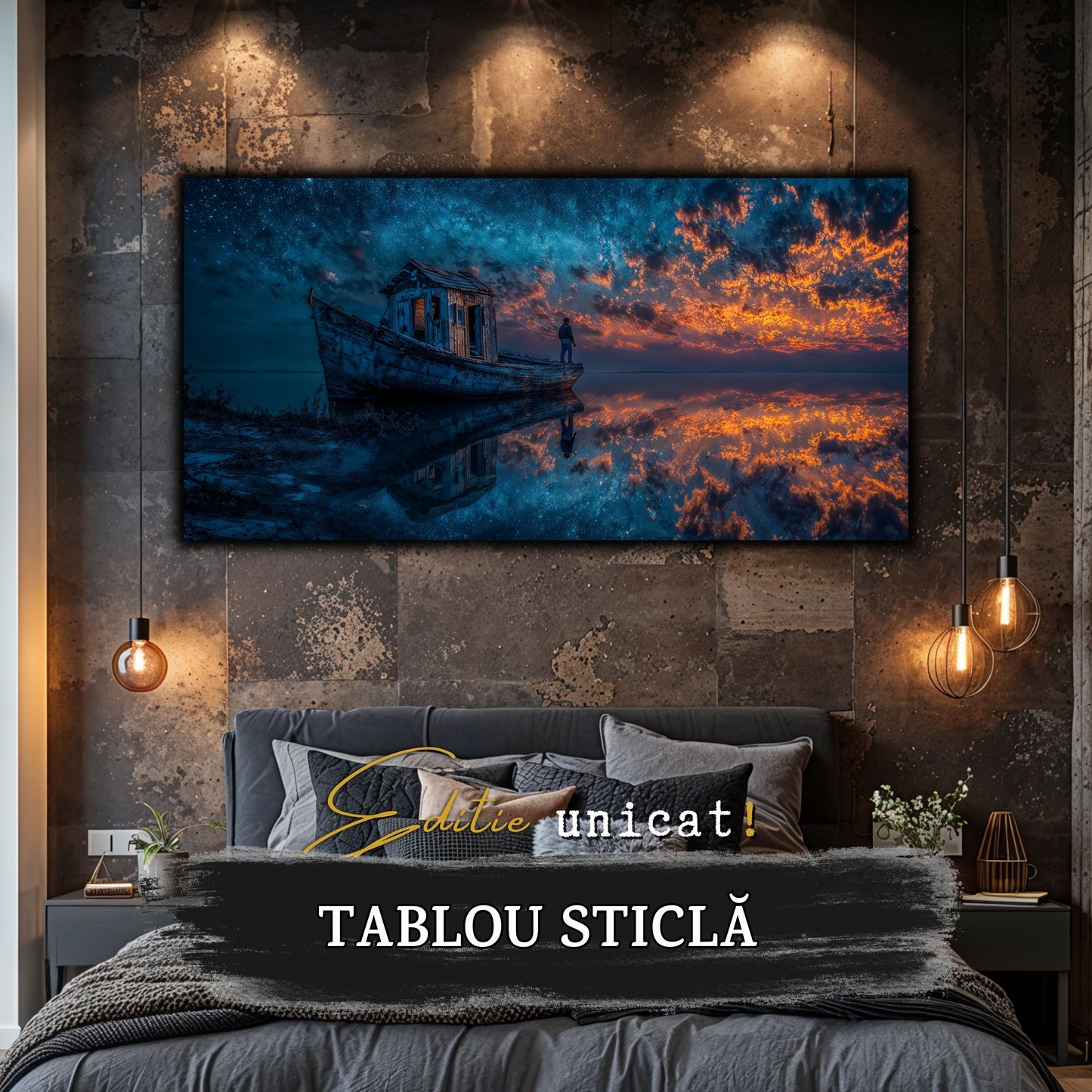 Night and Soul - Tablou Living - Sticla Securizata - no04