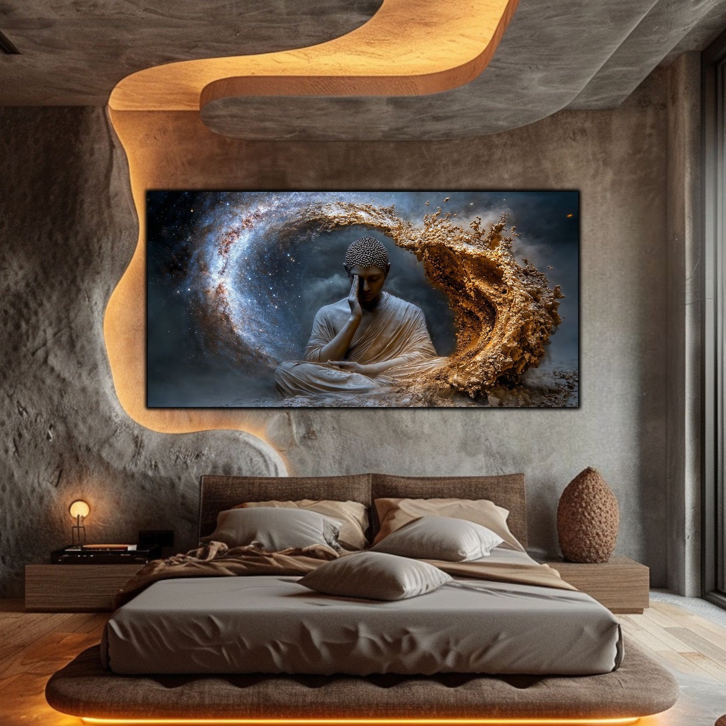 Tablou Decorativ pe Sticla Securizata – Ideal pt Dormitor si Living - Beyond Stardust No10