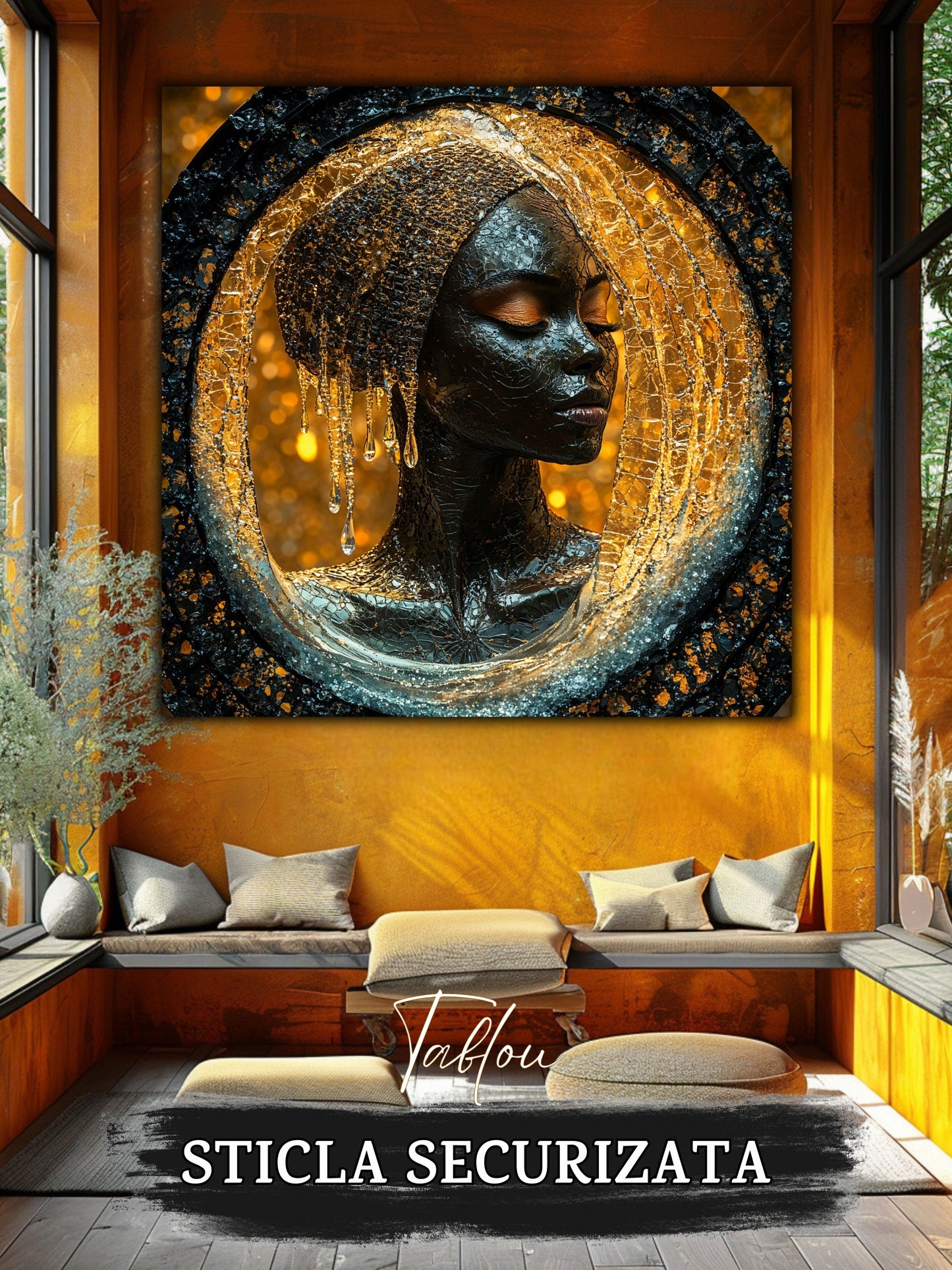 Tablou Sticla Securizata - Soul's Mandala No25