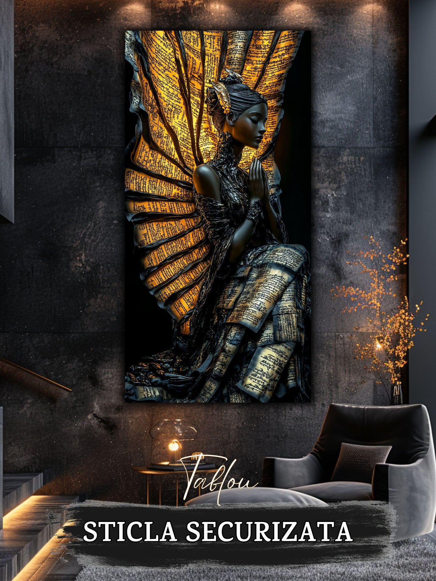 Dark Glow 12 - Tablou Sticla Securizata