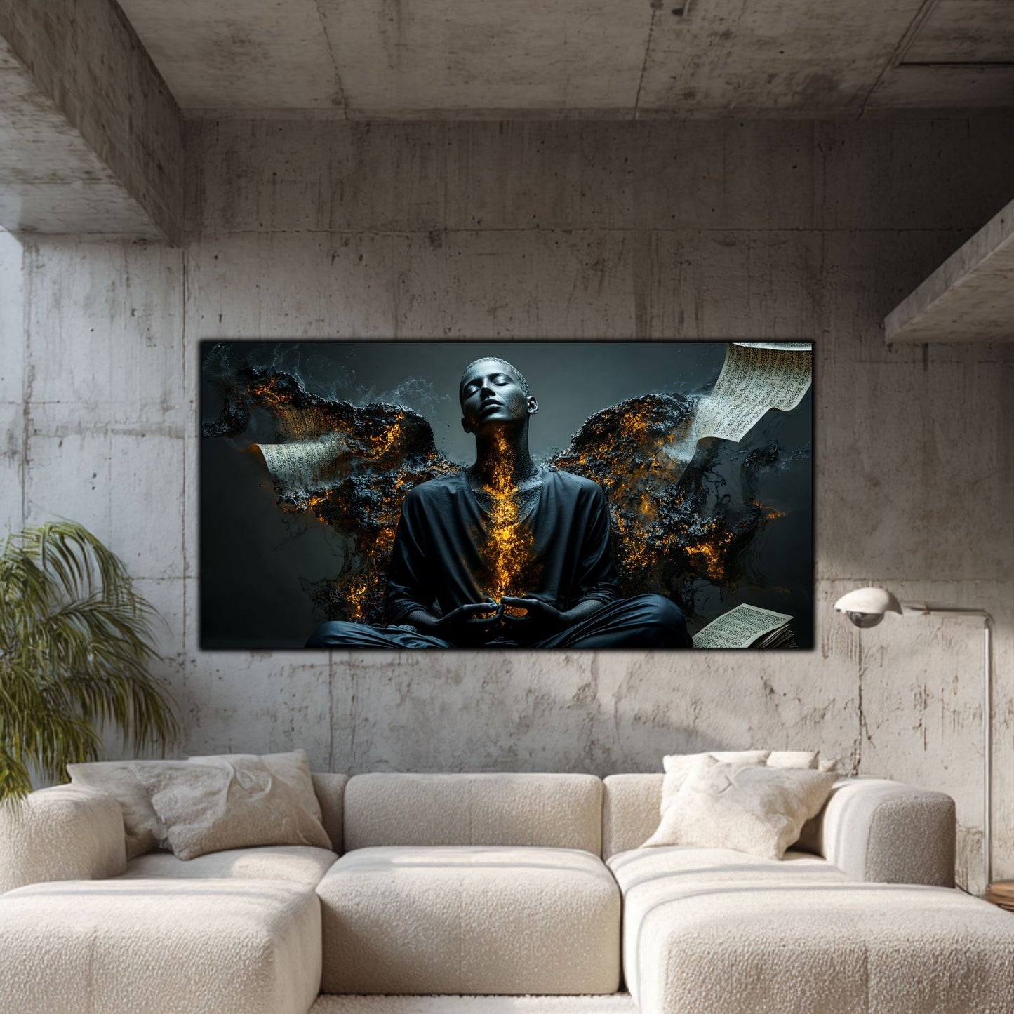 Beyond Meditation - Tablouri moderne pe sticla securizata pentru living contemporan NO12