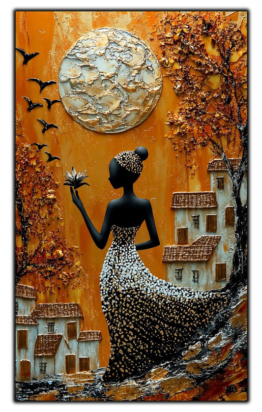 Tablou Decorativ Elegant din Sticla Securizata - 60x100 cm - Chromatic Vogue 08