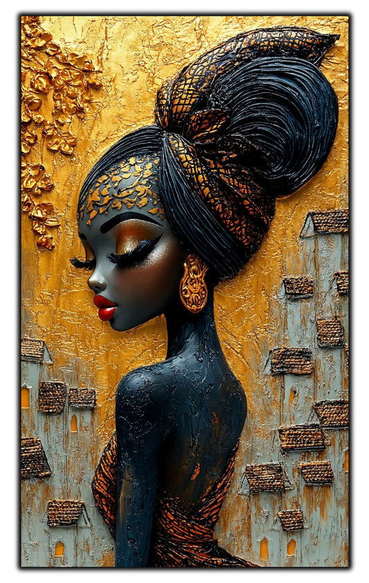 Tablou Decorativ Elegant din Sticla Securizata - 60x100 cm - Chromatic Vogue 06