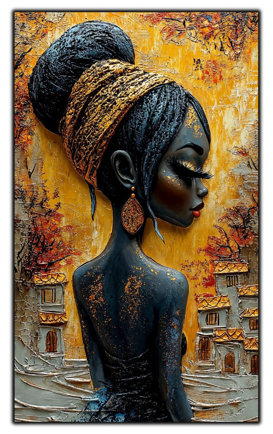 Tablou Decorativ Elegant din Sticla Securizata - 60x100 cm - Chromatic Vogue 09