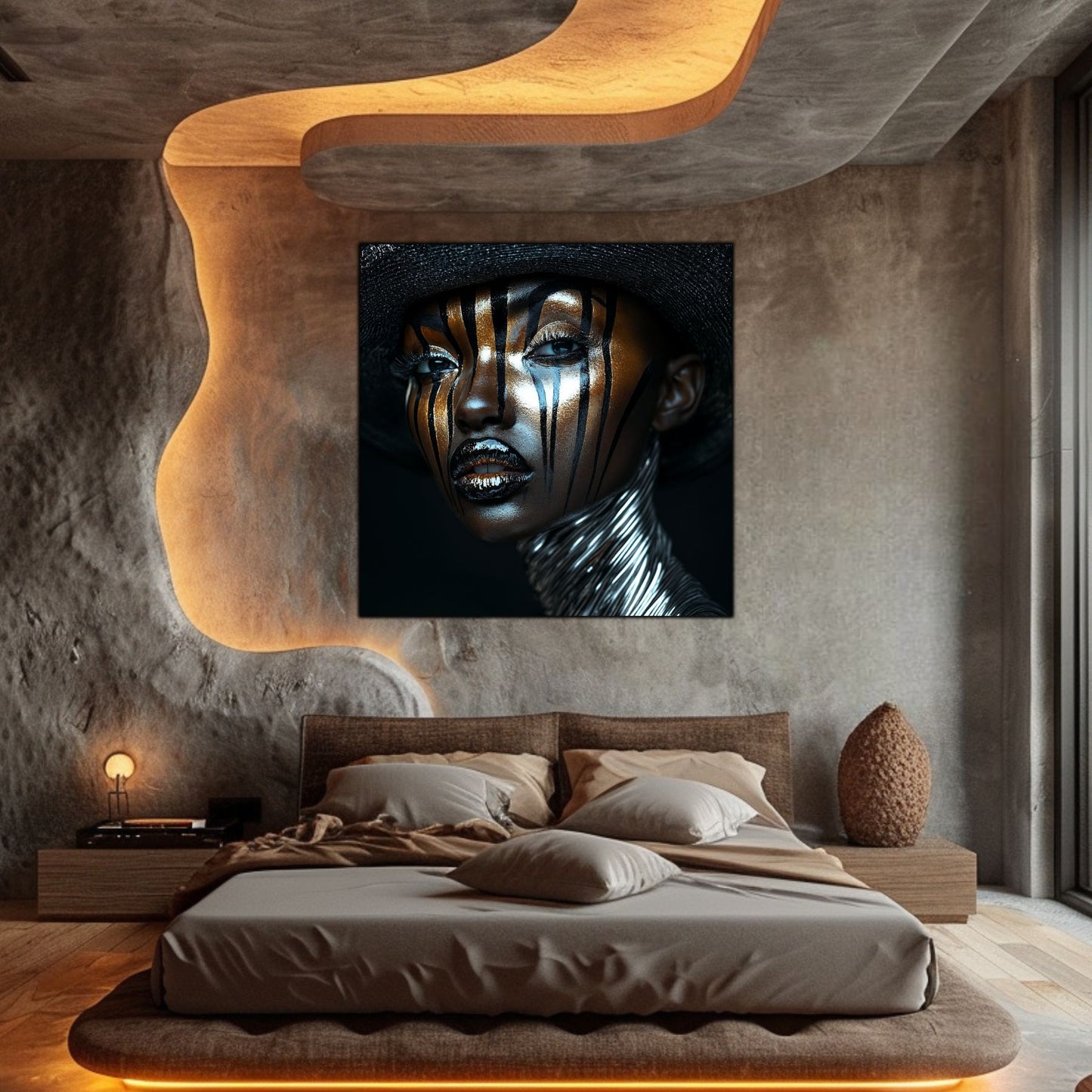 Dark Glow - Tablou Decorativ pt Peretele Livingului Modern - NO09