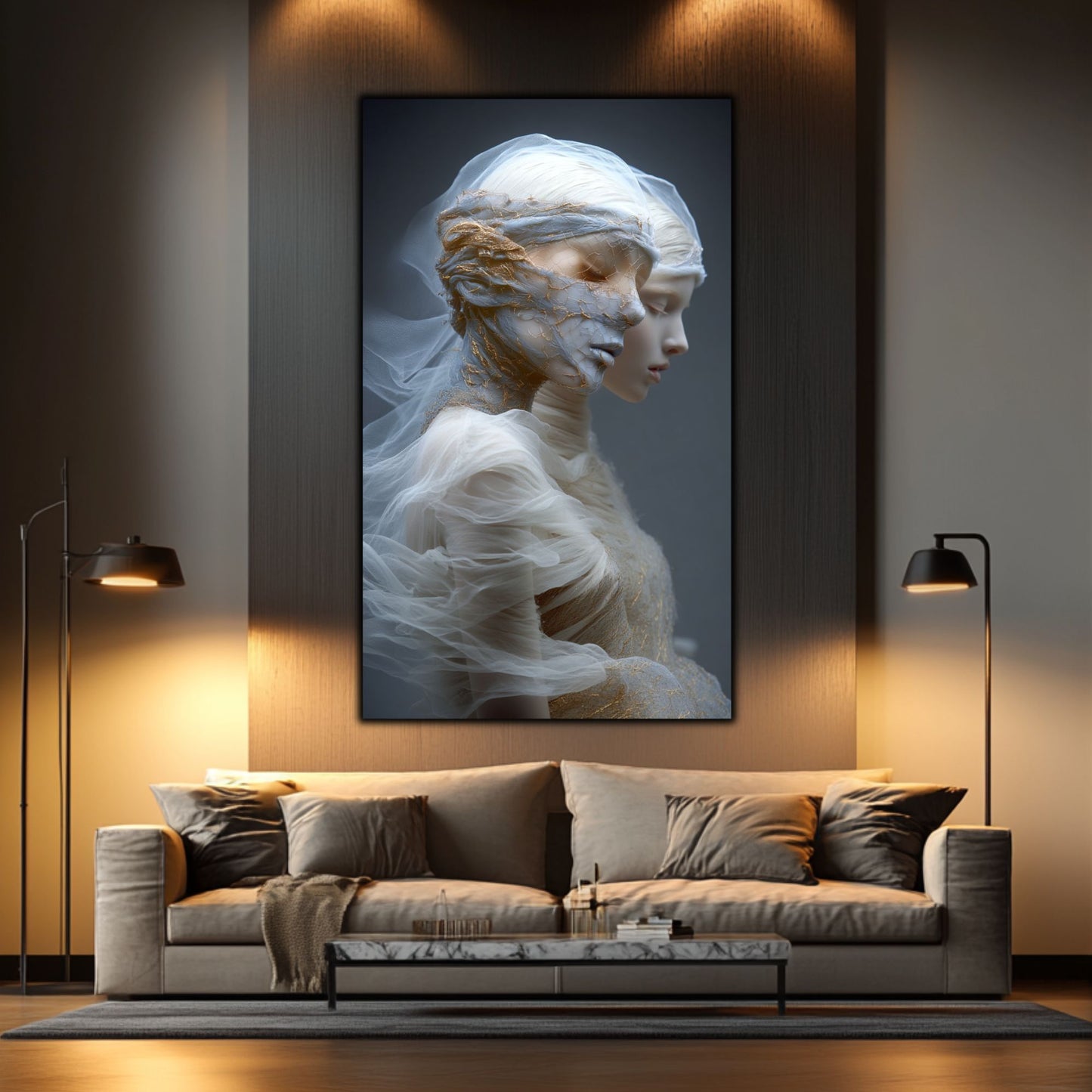 Tablou Decorativ Premium pe Sticla Securizata - „Fractured Dream” - No04