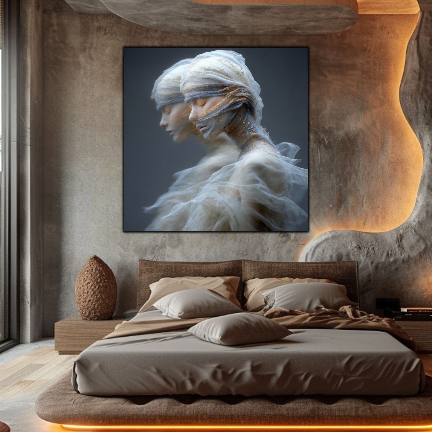 Tablou Decorativ Premium pe Sticla Securizata - „Fractured Dream” - No08
