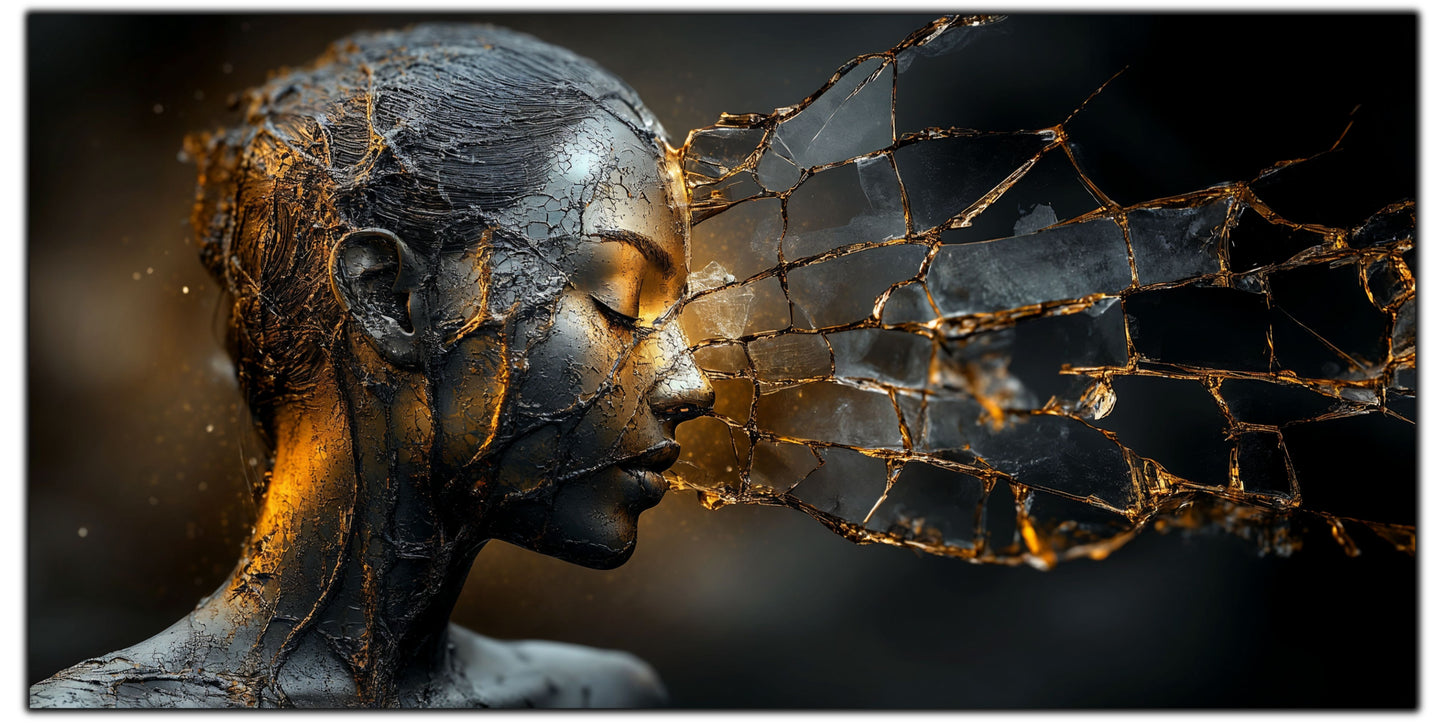 Tablou Sticla Securizata - Broken Mind 19