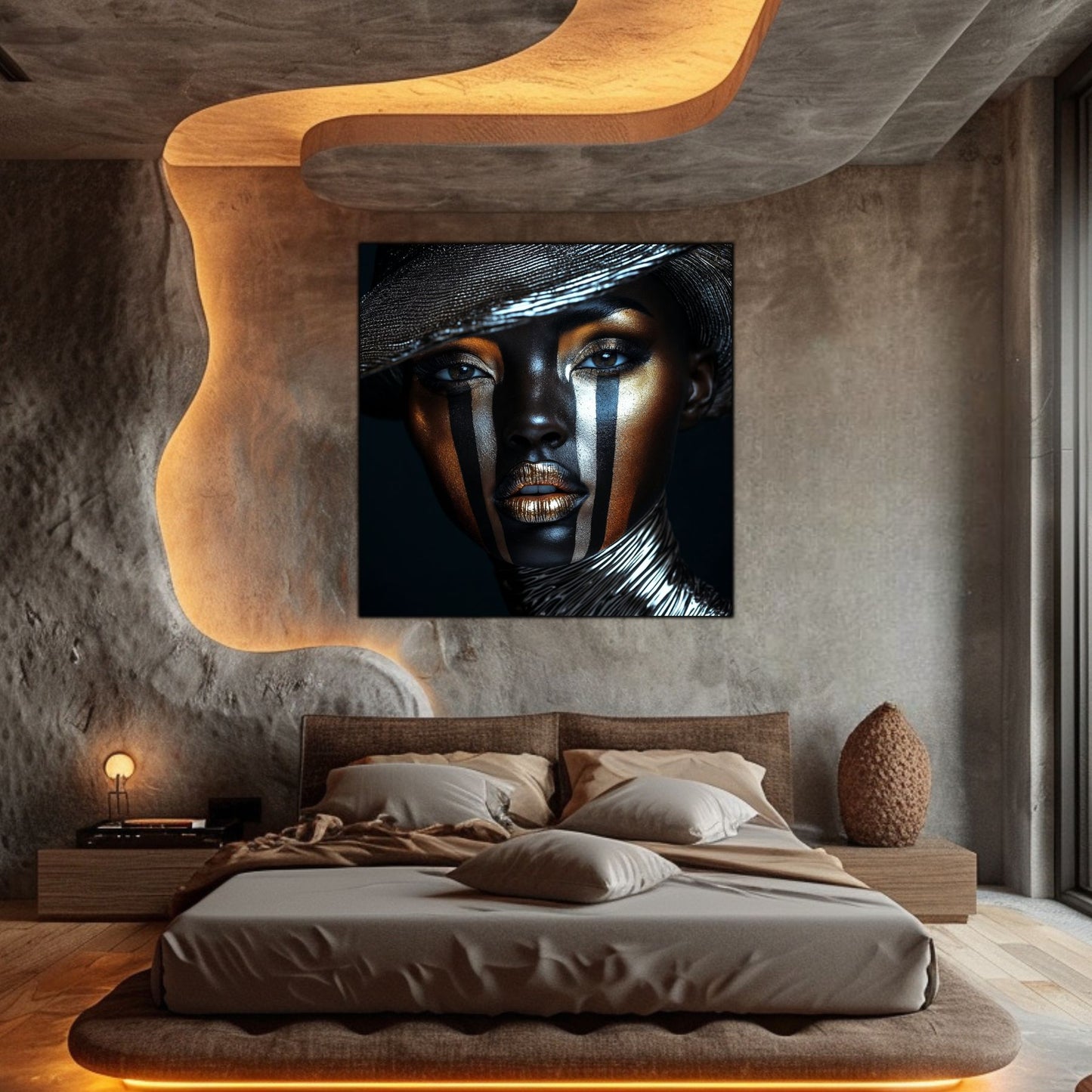 Dark Glow - Tablou Decorativ pt Peretele Livingului Modern - NO07