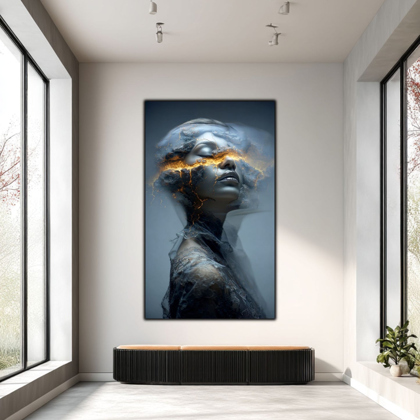 Tablou Decorativ Premium pe Sticla Securizata - „Fractured Dream” - No03