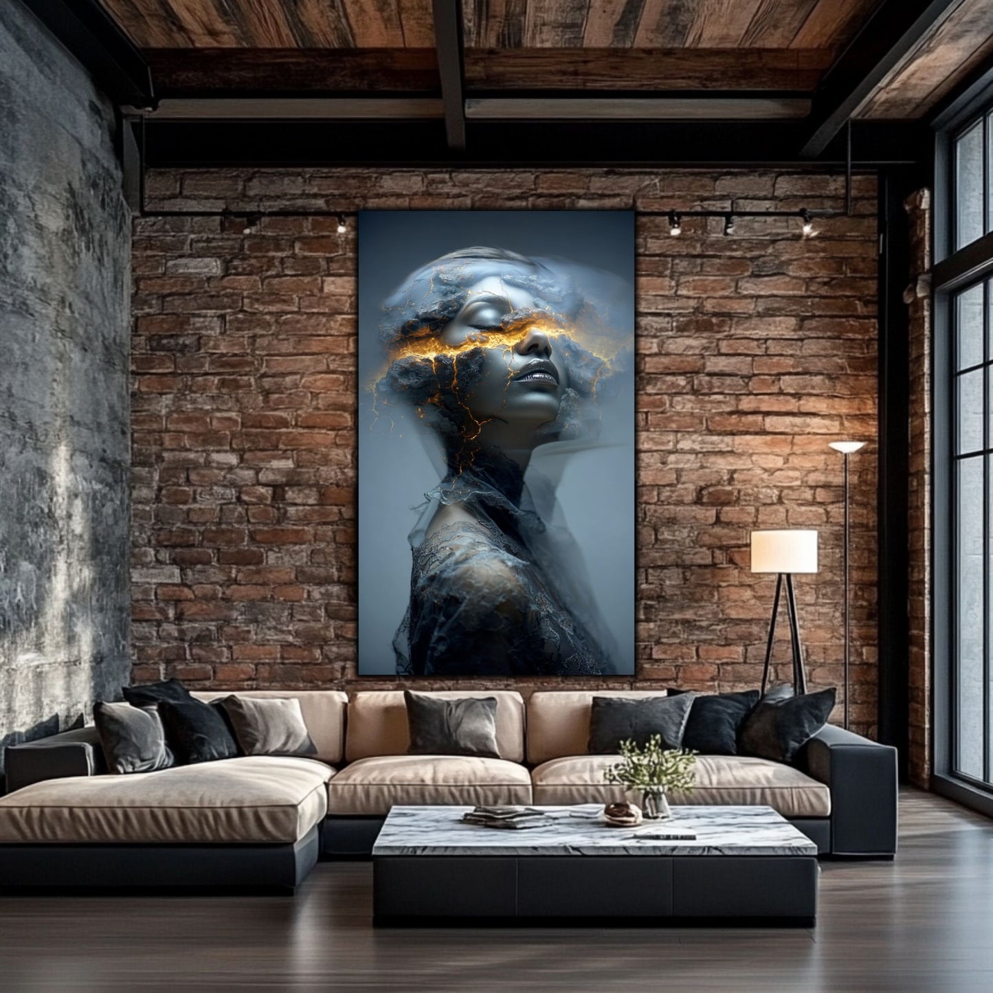 Tablou Decorativ Premium pe Sticla Securizata - „Fractured Dream” - No03