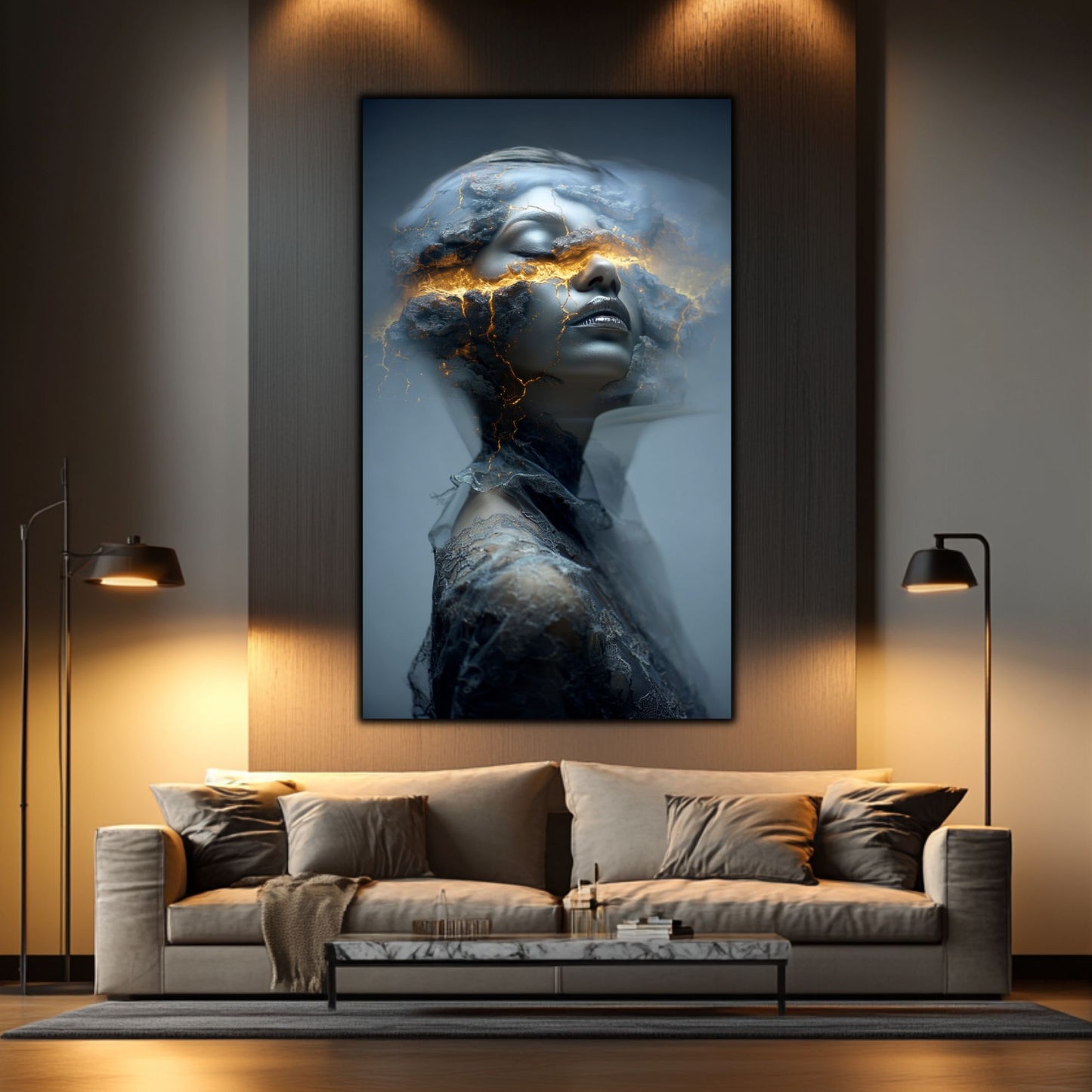 Tablou Decorativ Premium pe Sticla Securizata - „Fractured Dream” - No03