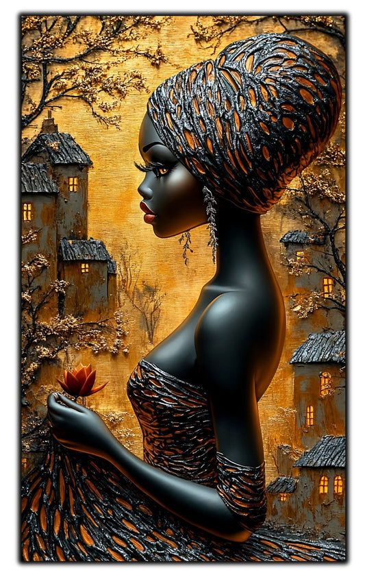 Tablou Decorativ Elegant din Sticla Securizata - 60x100 cm - Chromatic Vogue 10