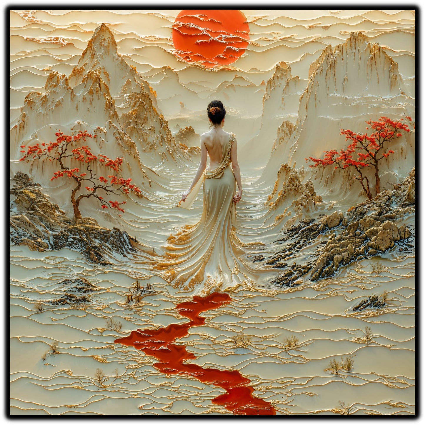 Tablou Sticla - Silk Road - 03