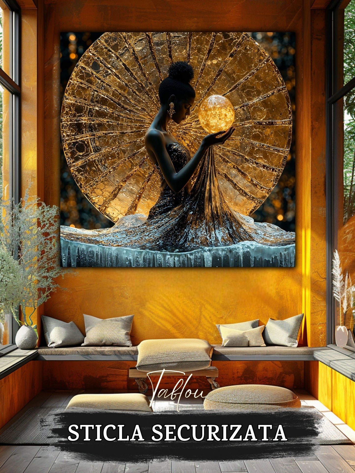 Tablou Sticla Securizata - Soul's Mandala No23