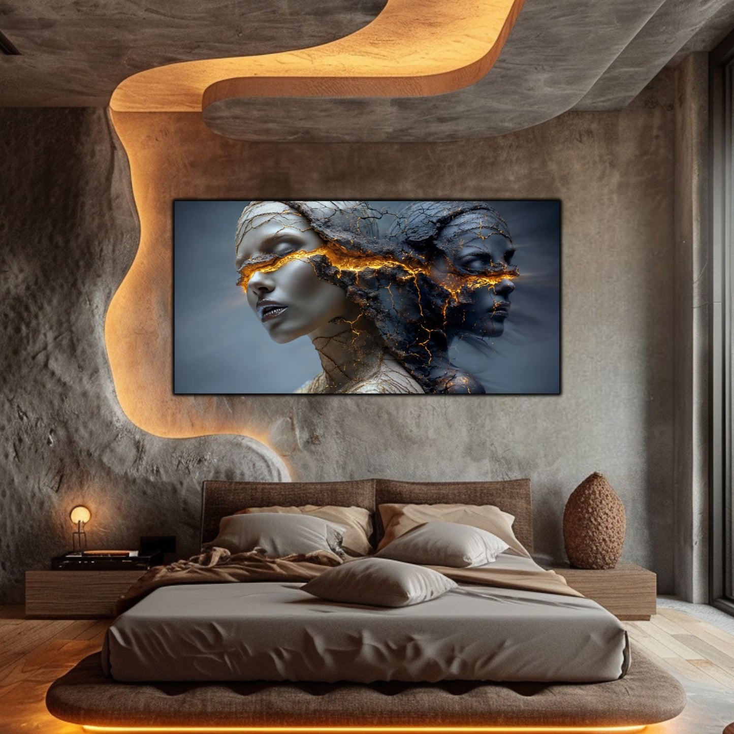 Tablou Decorativ Premium – Ideal pentru Dormitor si Living - Print UV pe Sticla Securizata