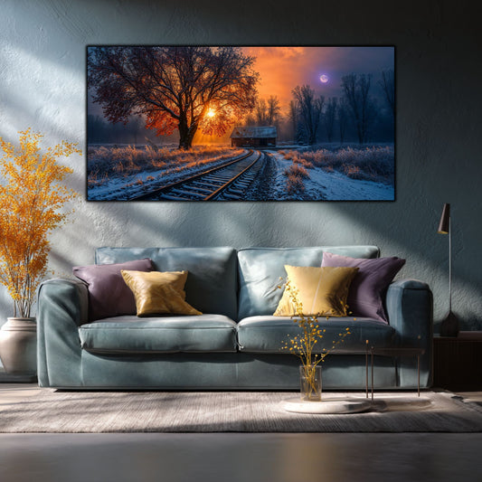 Tablou pe Sticlă Capătul Drumului: Întâlnirea Astrelor | Ediție Unicat 1/1