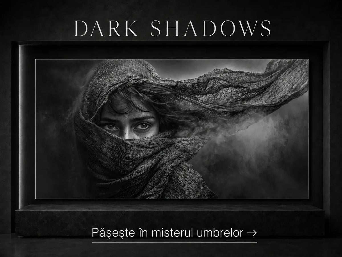 Tablou pe sticla securizata in culori inchise din colectia Dark Shadows.