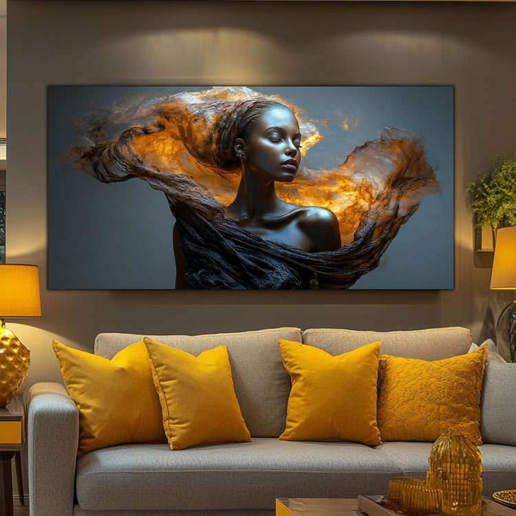 tablou living printat cu arta abstracta 