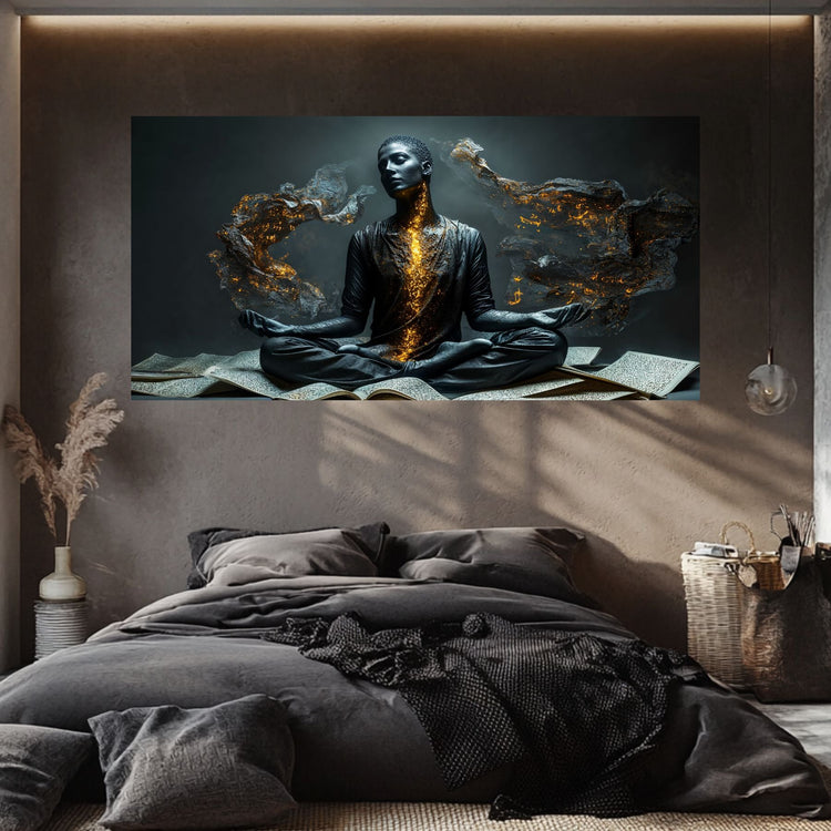 tablou elegant pe sticla pentru decor living