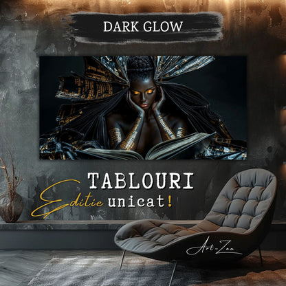 Tablou pe sticlă în ediție unică. Dark Glow – rafinament absolut