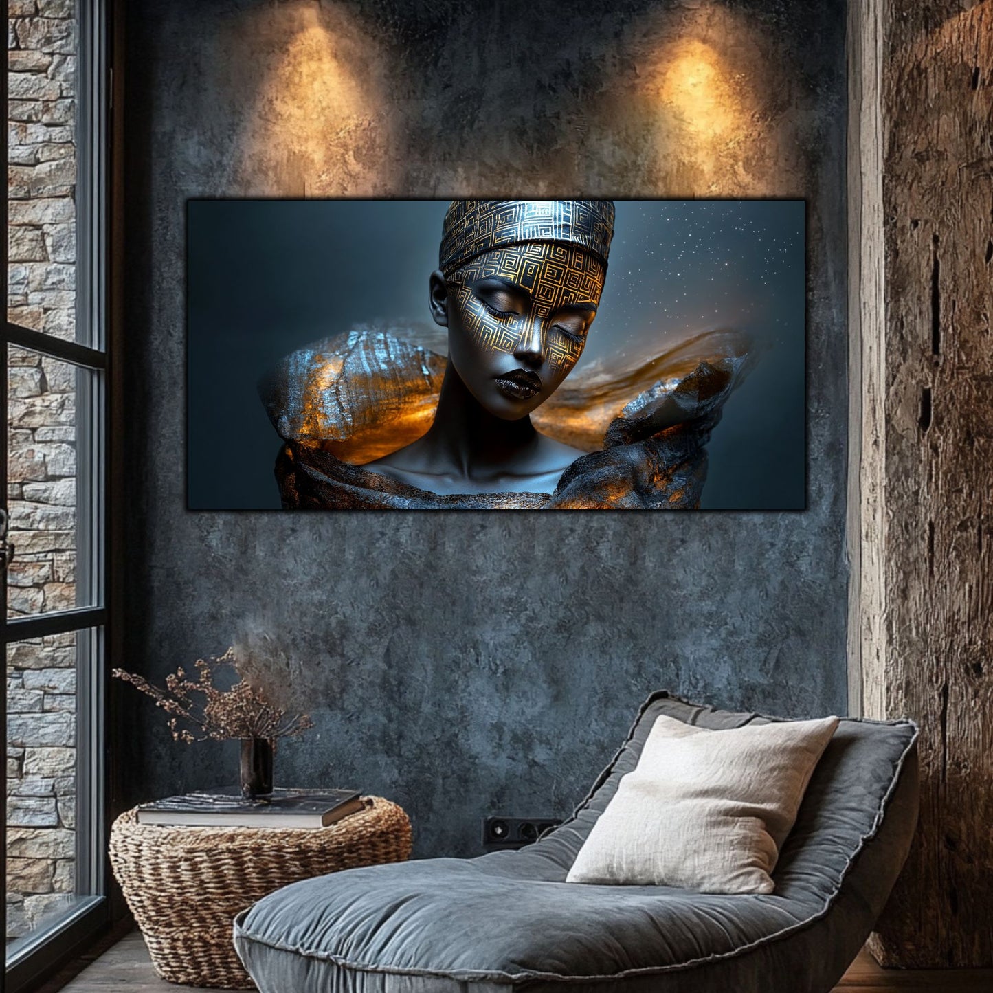 Tablou Sticla Securizata – Tablou Elegant pt Dormitor si Living - Dark StarDust No30