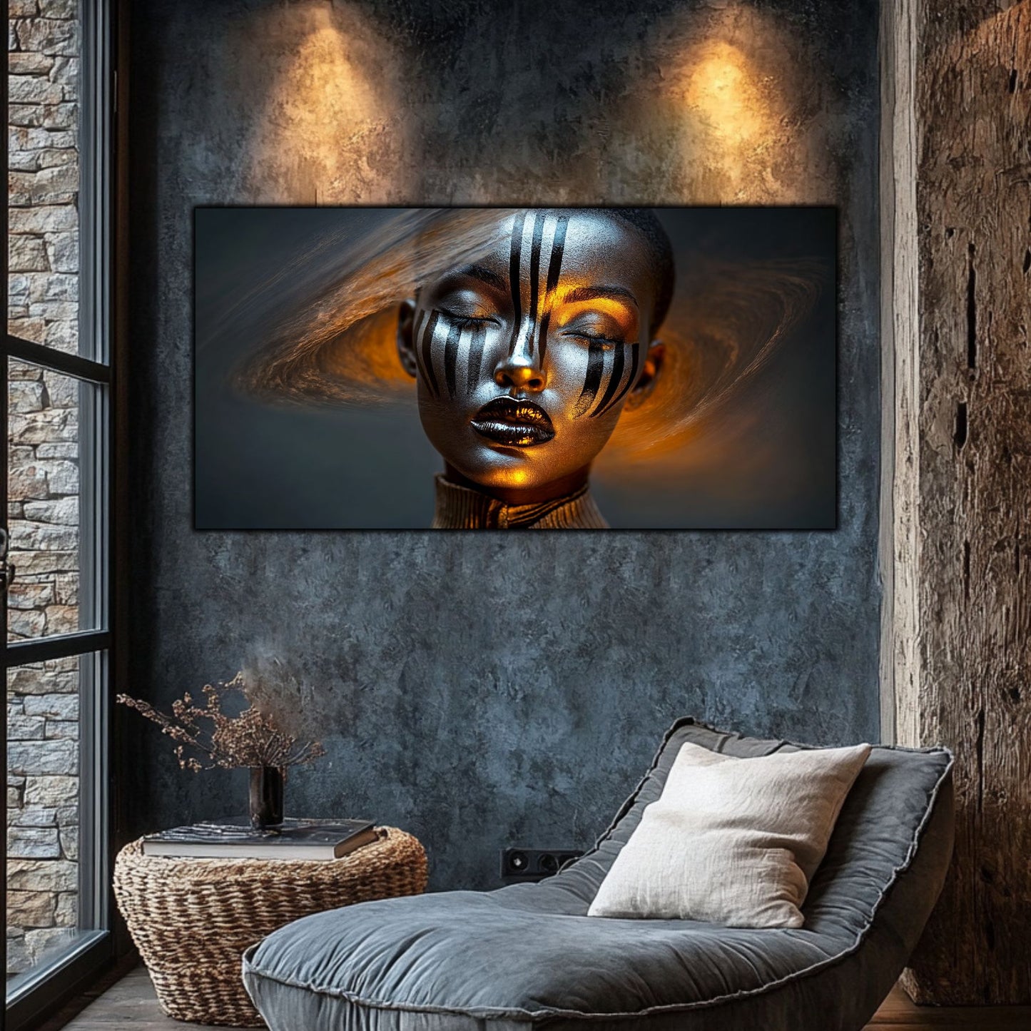 Tablou Sticla Securizata – Tablou Elegant pt Dormitor si Living - Dark StarDust No13