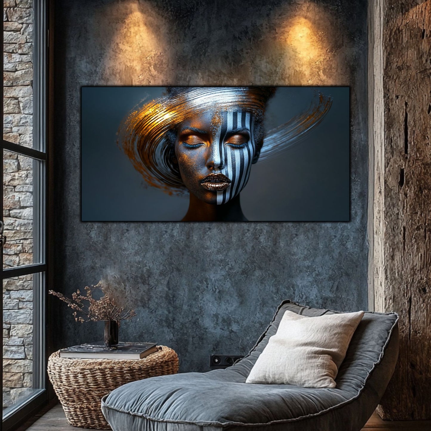 Tablou Sticla Securizata – Tablou Elegant pt Dormitor si Living - Dark StarDust No25
