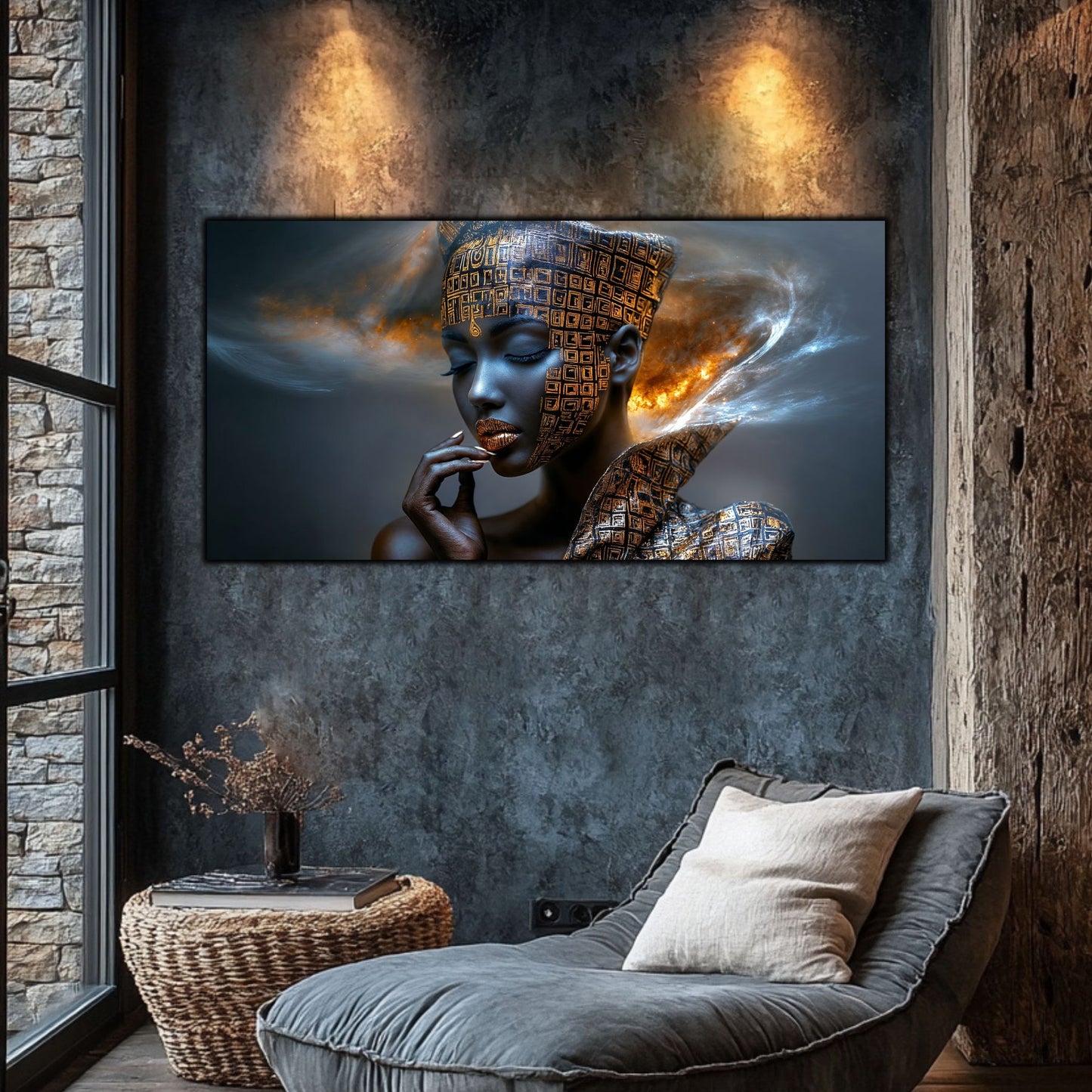 Tablou Sticla Securizata – Tablou Elegant pt Dormitor si Living - Dark StarDust No12