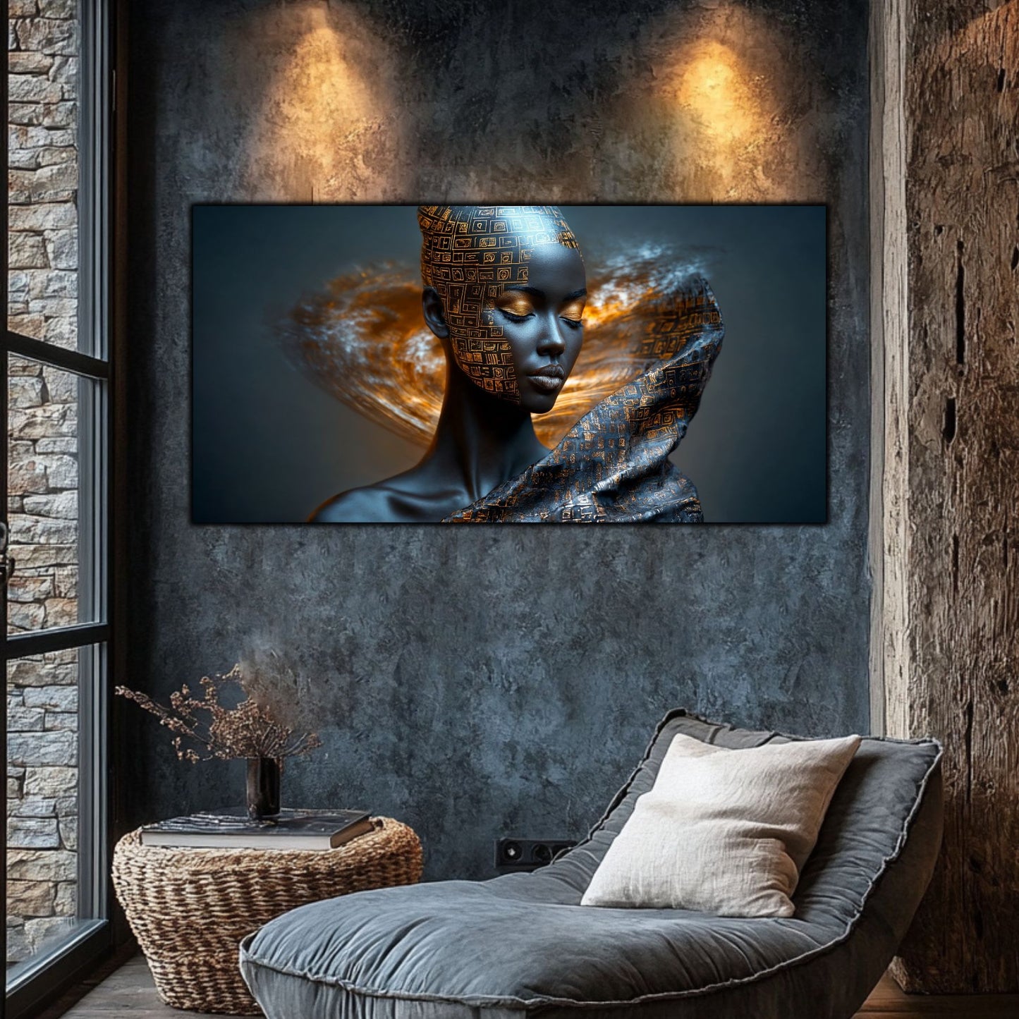 Tablou Sticla Securizata – Tablou Elegant pt Dormitor si Living - Dark StarDust No28