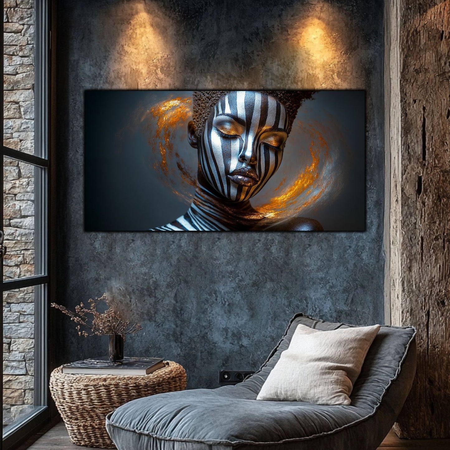 Tablou Sticla Securizata – Tablou Elegant pt Dormitor si Living - Dark StarDust No17