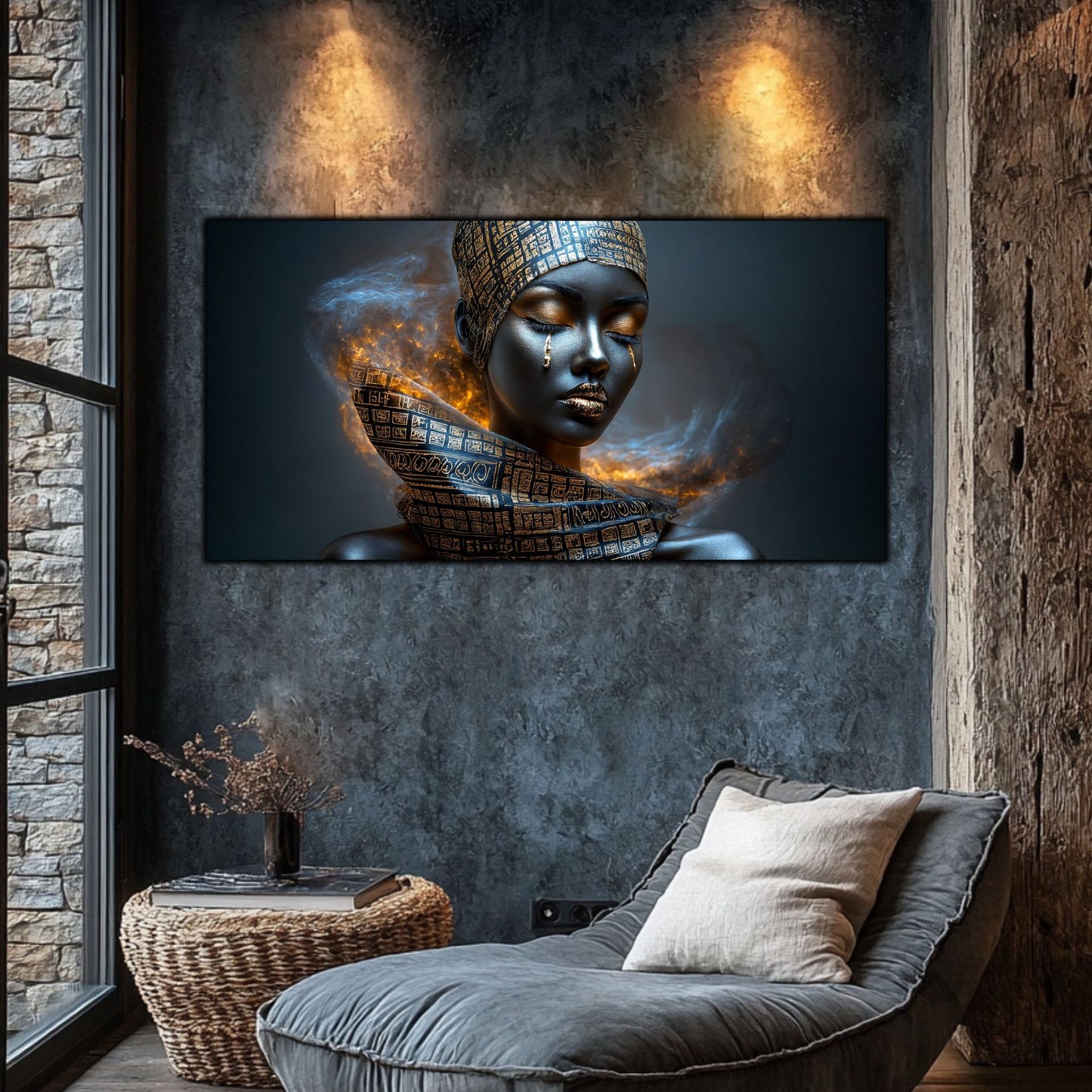 Tablou Sticla Securizata – Tablou Elegant pt Dormitor si Living - Dark StarDust No33