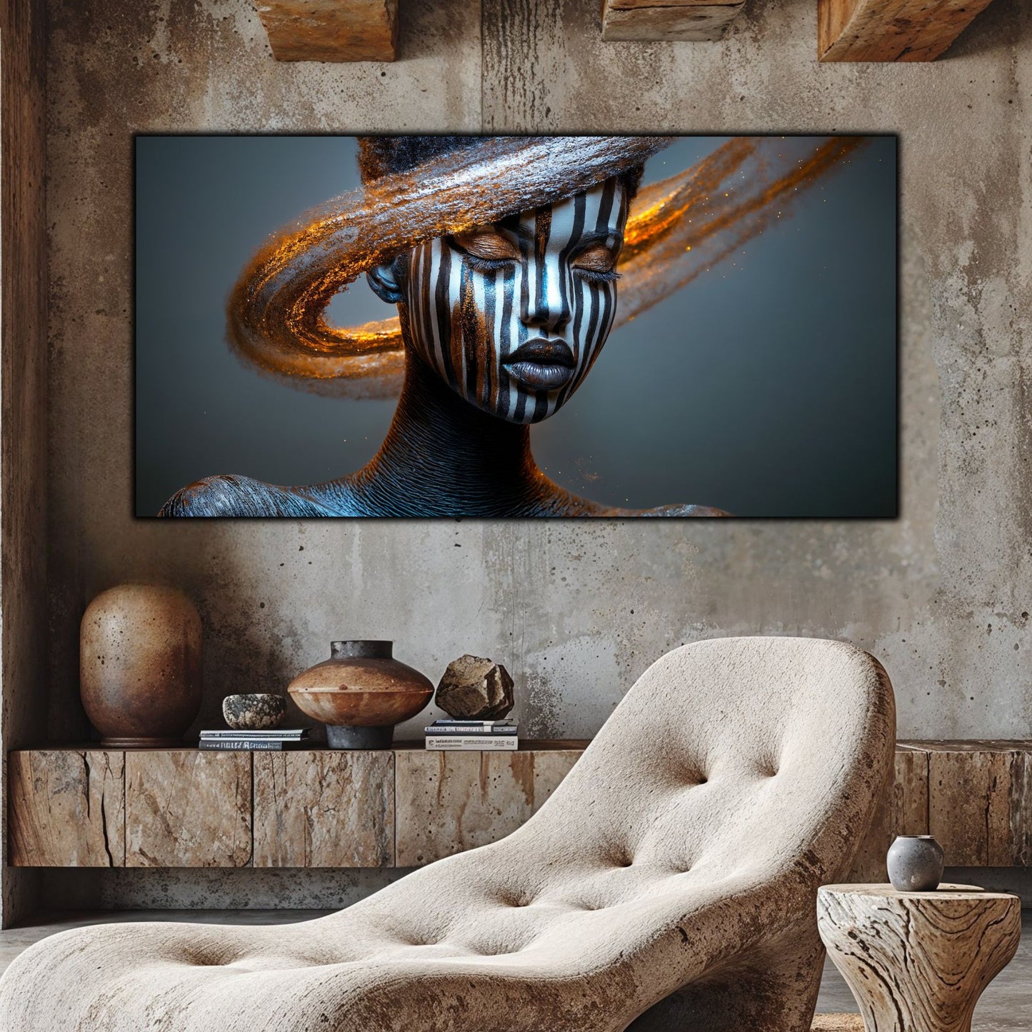 Tablou Sticla Securizata – Tablou Elegant pt Dormitor si Living - Dark StarDust No04