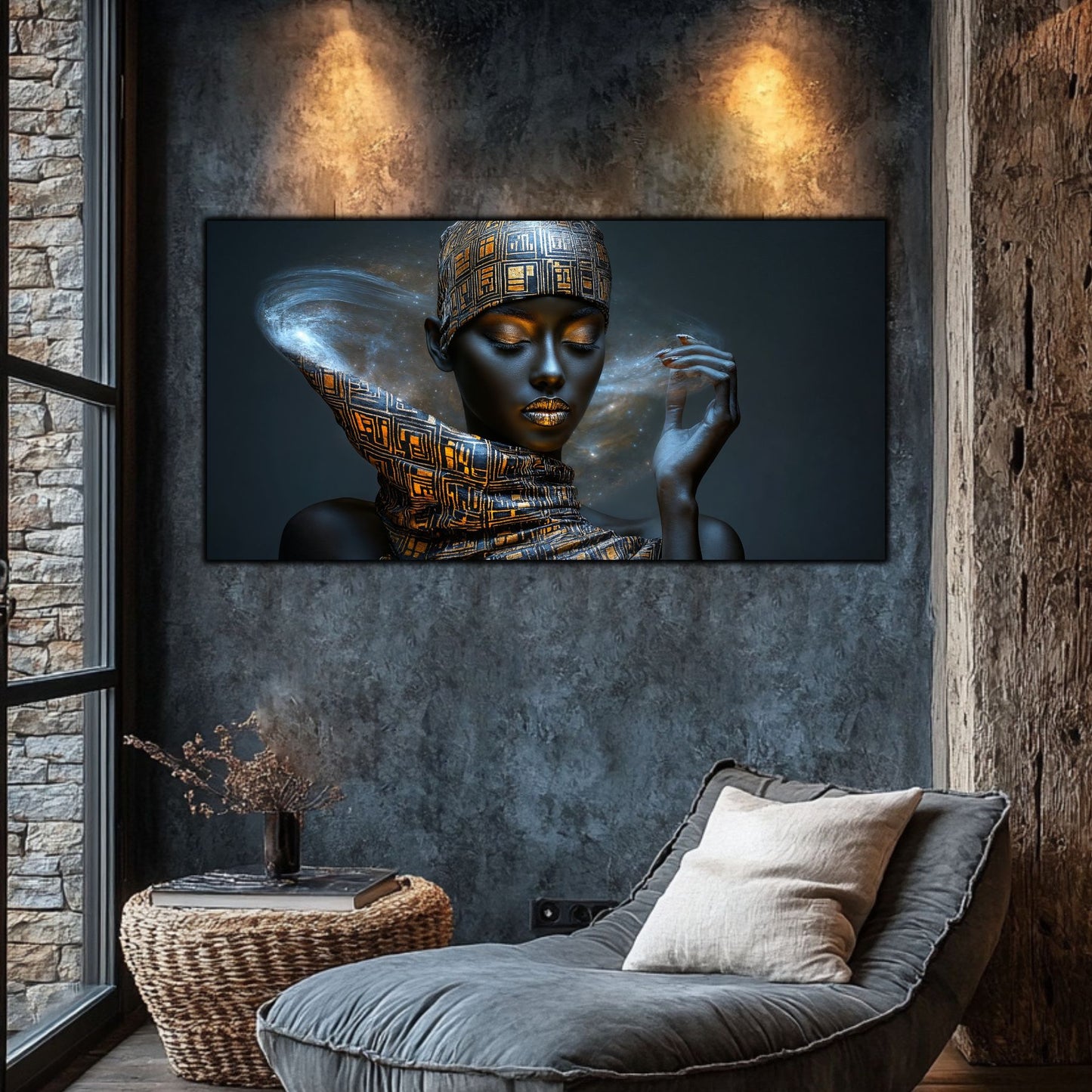 Tablou Sticla Securizata – Tablou Elegant pt Dormitor si Living - Dark StarDust No22