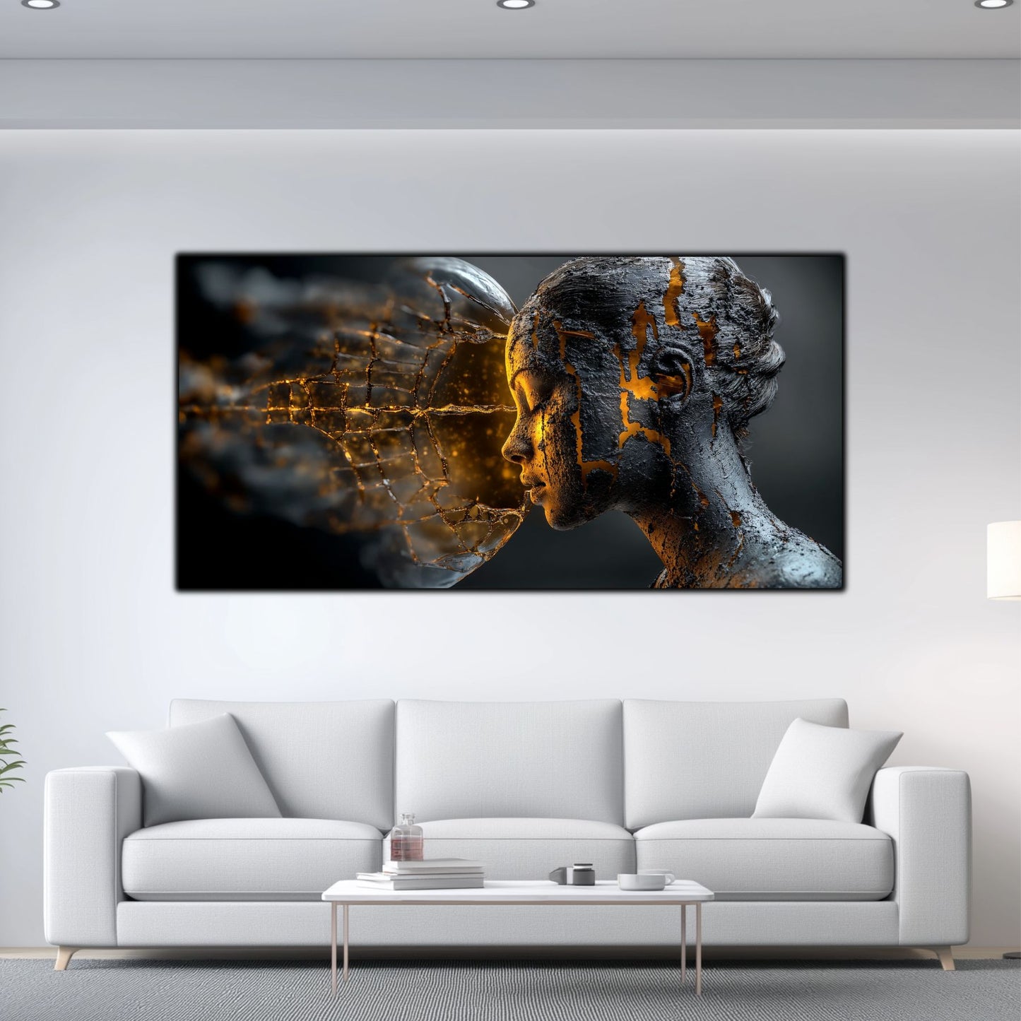 Tablou Sticla Securizata - Broken Mind 27