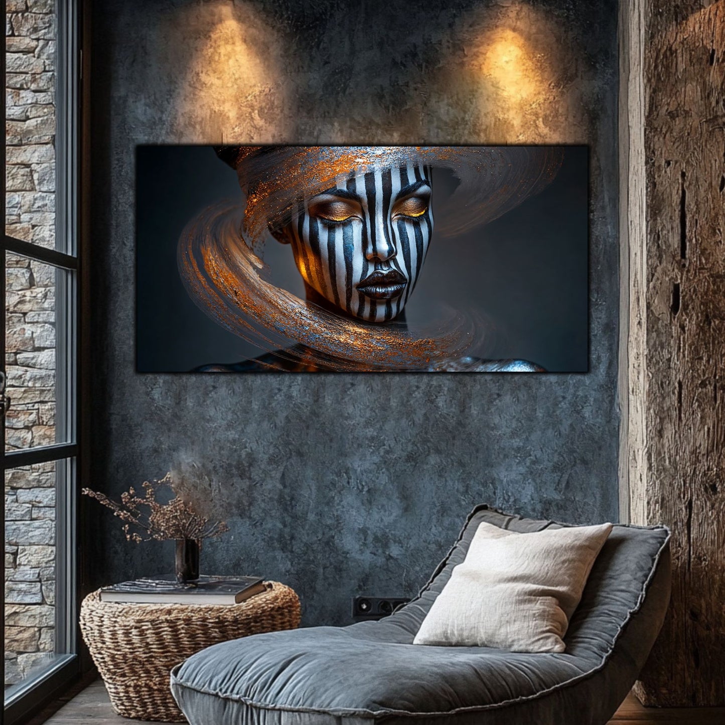 Tablou Sticla Securizata – Tablou Elegant pt Dormitor si Living - Dark StarDust No07