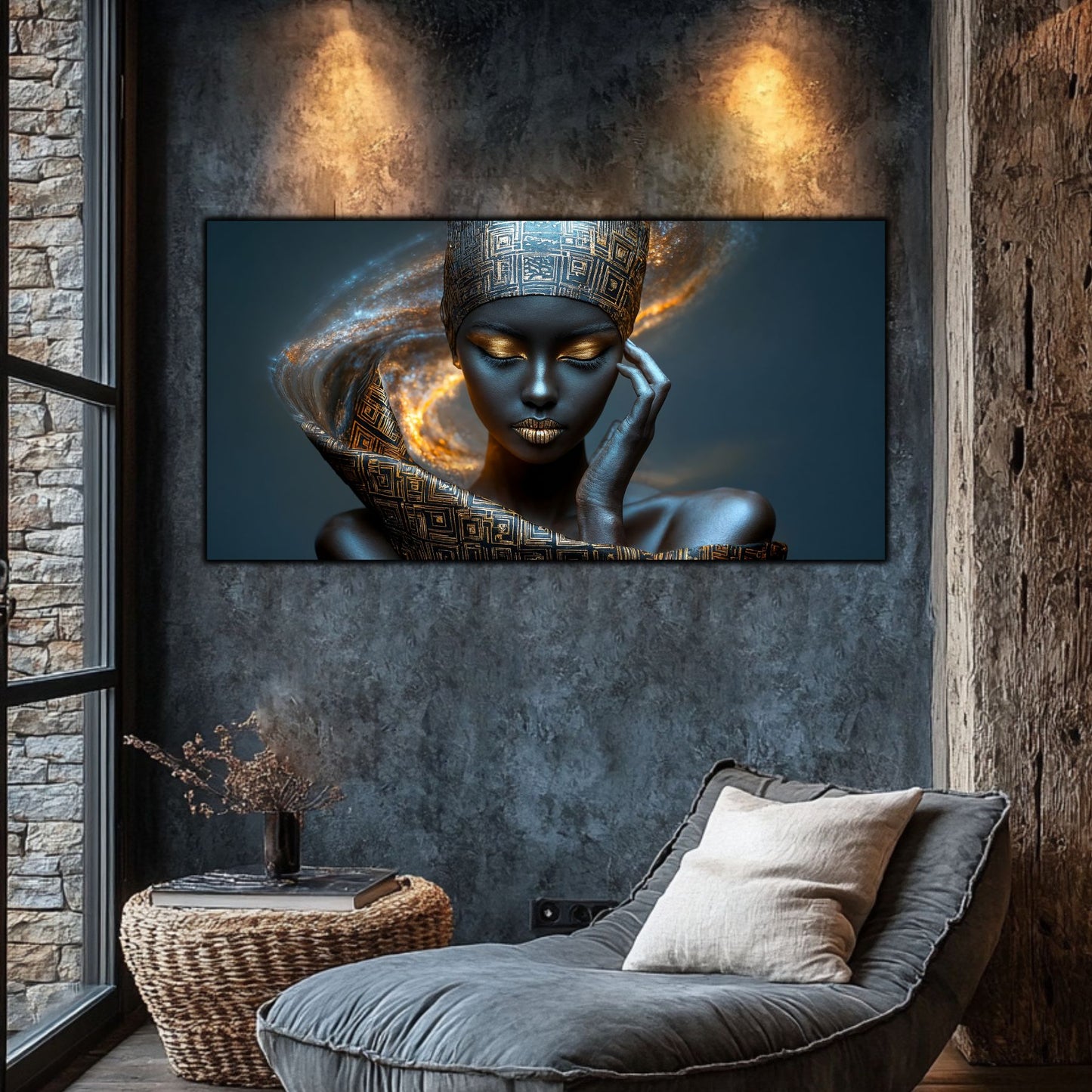 Tablou Sticla Securizata – Tablou Elegant pt Dormitor si Living - Dark StarDust No19