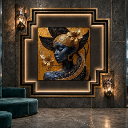 Tablou sticlă Two Shores ca punct focal într-un decor contemporan.