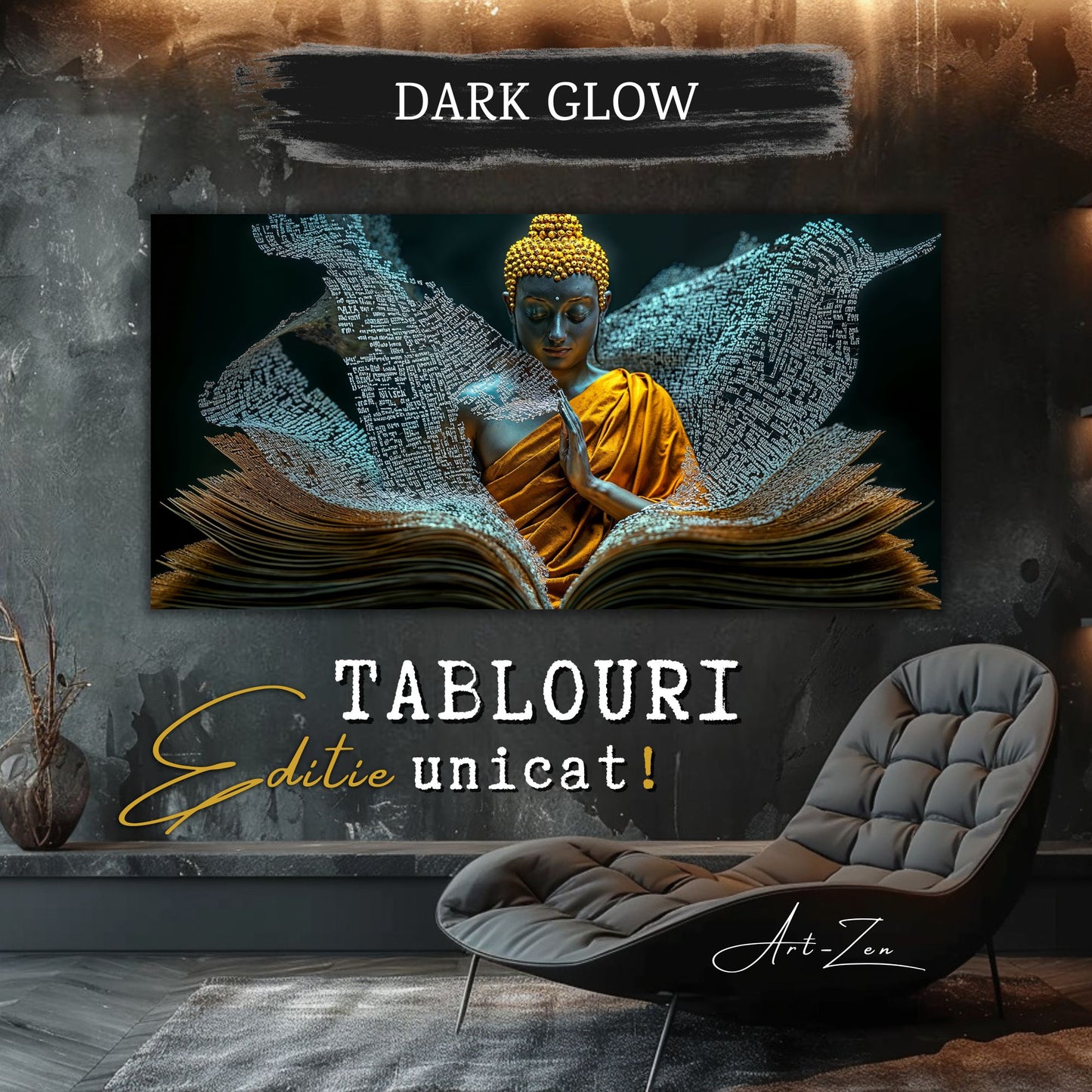 Dark Glow, tablouri elegante pentru livinguri moderne.